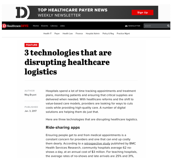 Three Technologies Changing Healthcare Logistics